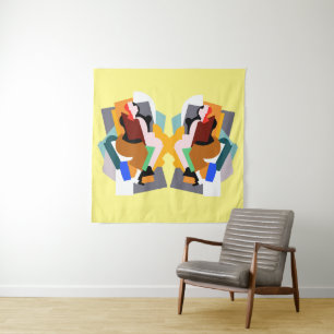 Tapete De Parede 1920 figura arte de vintagem da mulher abstrato