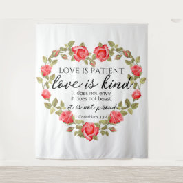 Tapete De Parede 1 Corintianos 13:4 O amor é o coração floral do pa