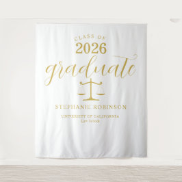 Tapete De Parede 2026 Gold Graduate Law School Graduation Backdrop