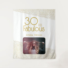 Tapete De Parede 30 e Fabuloso Brilho Dourado 30º Aniversário Foto