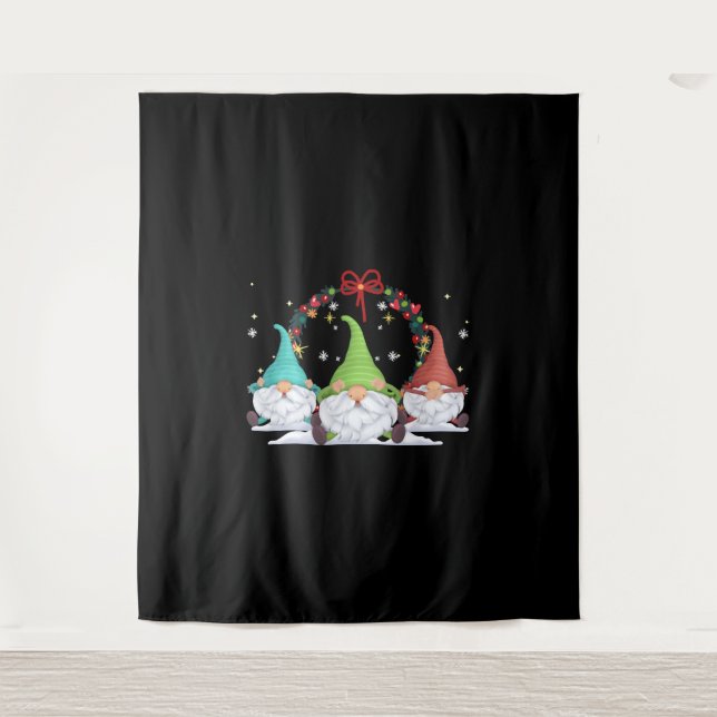 Tapete De Parede 3 Gnomos de Natal (Frente)