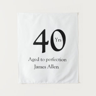 Tapete De Parede 40 anos envelhecido à perfeição nome de aniversári