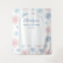 4 de julho Fundo de fotos do Chá de panela Firewor