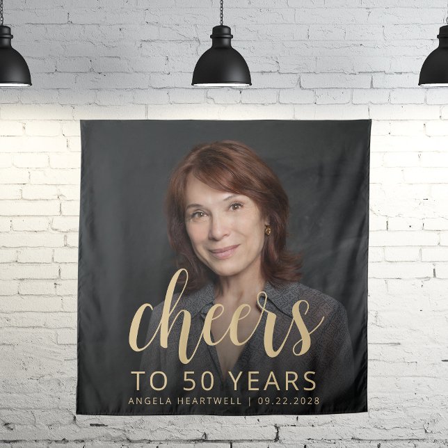 Tapete De Parede 50ª Festa de aniversário de saudações de script Do (Criador carregado)