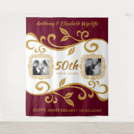 Tapete De Parede 50º aniversário de casamento Adicionar suas fotos