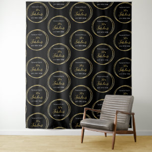 Tapete De Parede 50º aniversário Preto Dourado 50 e Fundo Fabuloso