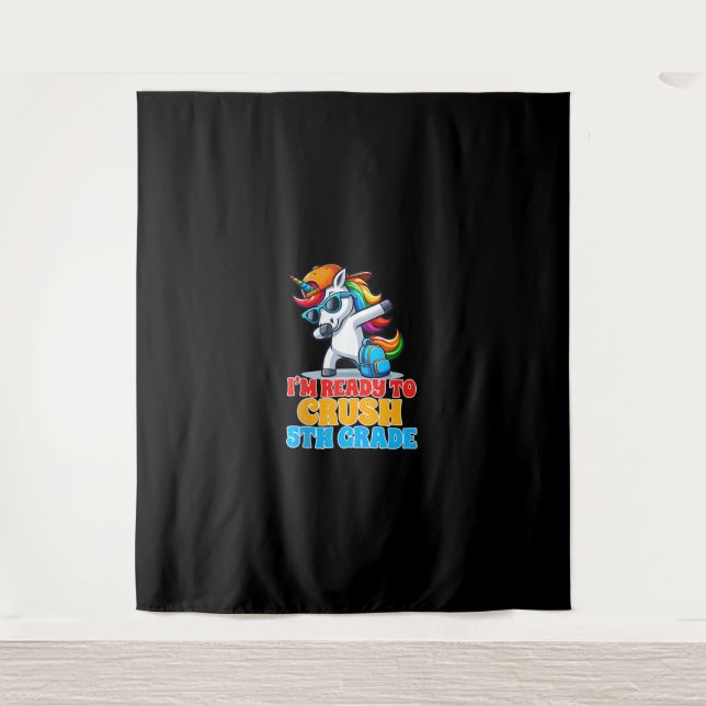 Tapete De Parede 5 Grau Dabbing Unicorn Estou pronto para esmagar 5 (Frente)