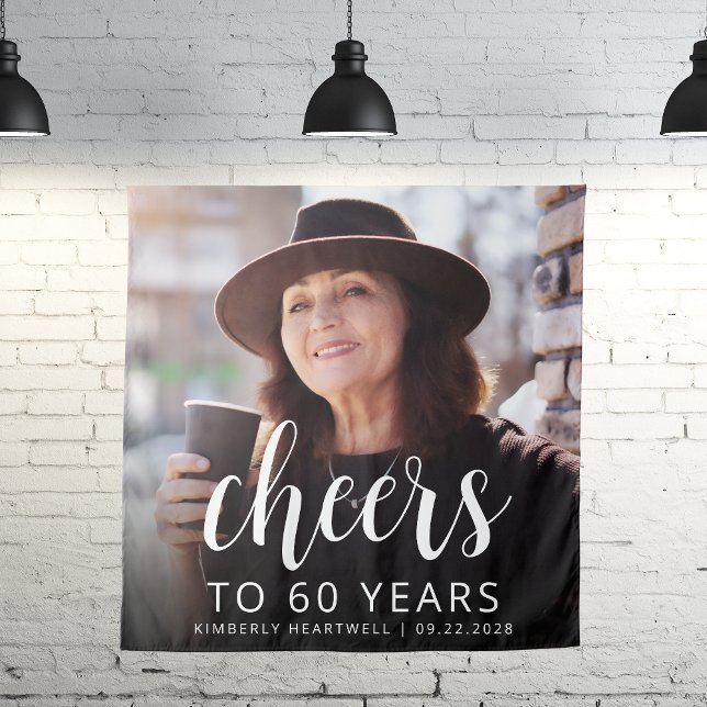 Tapete De Parede 60ª Festa de aniversário de saudações de script br (Criador carregado)