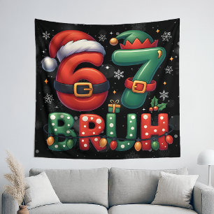 Tapete De Parede 67 Meme Seis Sete Bruh Natal Divertido 6 7