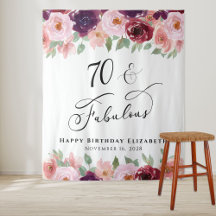 70 Fabuloso Floral Aquarela Festa de Aniversário d