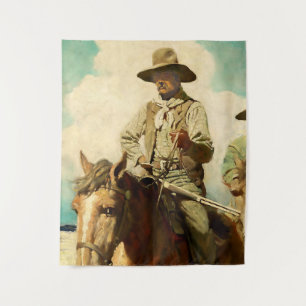 Tapete De Parede A Arte Ocidental do Mariscal Magro por NC Wyeth