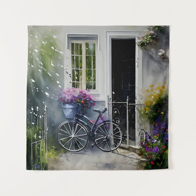 Tapete De Parede A Bike do Jardim (Frente)