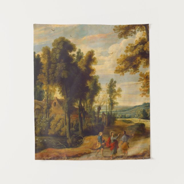 Tapete De Parede A Caminhada Para Emaús Com Cristo (Frente)