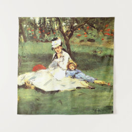 Tapete De Parede A família Monet no seu jardim Edouard Manet