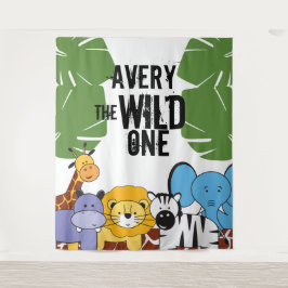 Tapete De Parede A Festa de Um Ano Safari O Selvagem