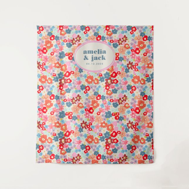 Tapete De Parede A Joy Bright Bold Floral Casamento Sangrento (Frente)