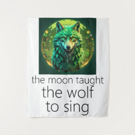 Tapete De Parede A Lua Ensinou o Lobo a Cantar