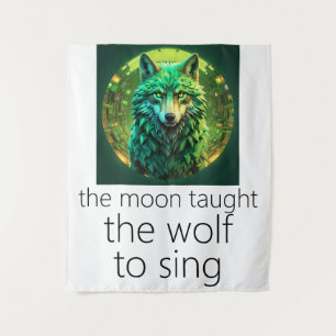 Tapete De Parede A Lua Ensinou o Lobo a Cantar