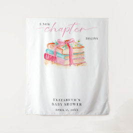 Tapete De Parede A New Chapter Begins Baby Shower Watercolor Books 