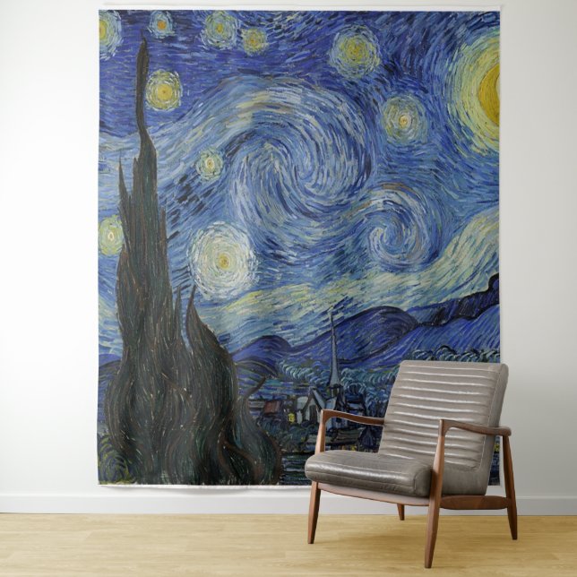 Tapete De Parede A Noite Estrelada de Van Gogh (In Situ)