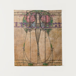 Tapete De Parede A Rainha de maio por Margaret Macdonald Mackintosh