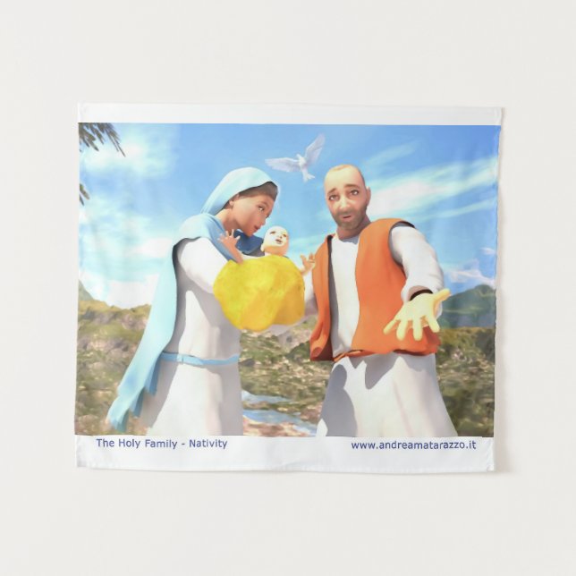 Tapete De Parede A Santa Família - Natividade (Frente (Horizontal))
