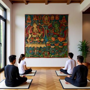 Tapete De Parede A Tara Branca e a Tara Verde