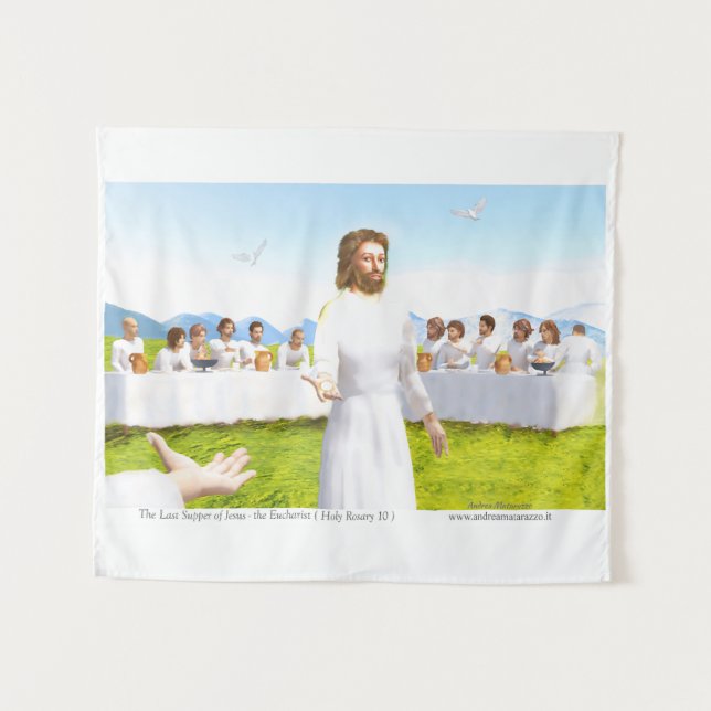 Tapete De Parede A Última Ceia de Jesus - Eucaristia (Frente (Horizontal))