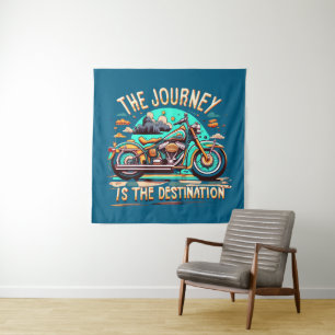 Tapete De Parede A Viagem É O Destino: Moto Vintage