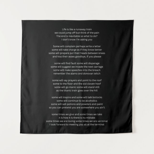 Tapete De Parede A vida é como um trem fugitivo (Frente)