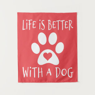 Tapete De Parede A Vida É Melhor Com Um Cachorro - Amantes De Cacho