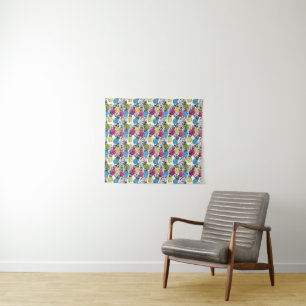 Tapete De Parede Abacaxis e folhas de palmeira do pop art