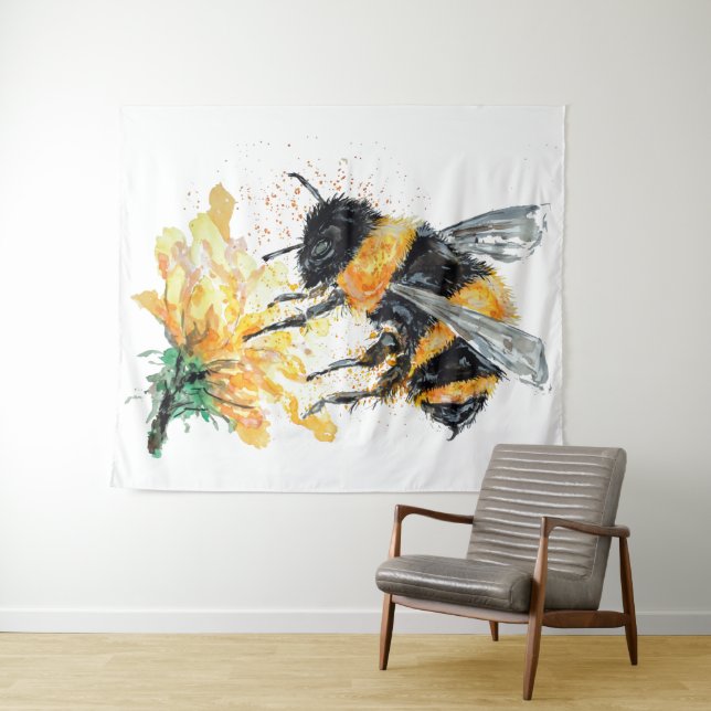 Tapete De Parede Abeja coletando Pólen (In Situ (Horizontal))