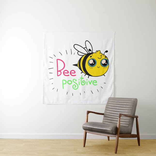 Tapete De Parede Abelhas De Bumble Adoráveis Sejam Motivacionais Po (In Situ)