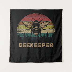 Tapete De Parede Abelhas Retro Beekeeper