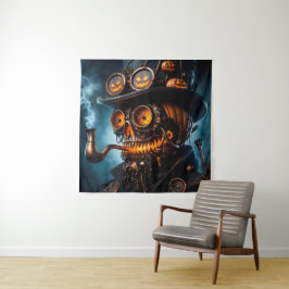 Tapete De Parede Abóbora de Halloween Steampunk Gótico