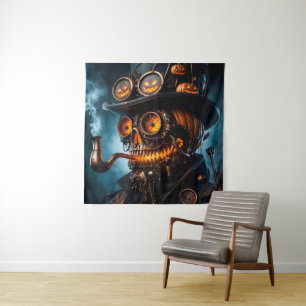 Tapete De Parede Abóbora de Halloween Steampunk Gótico