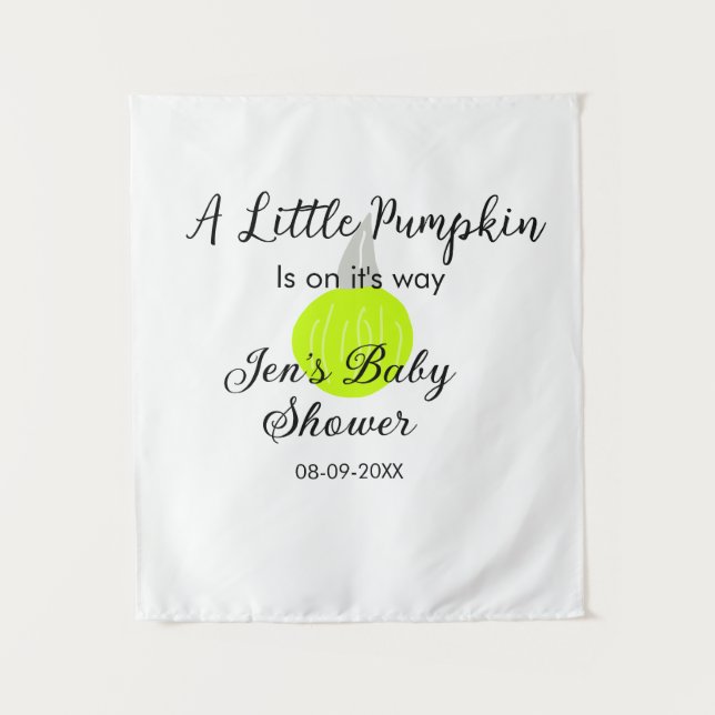 Tapete De Parede Abóbora neon verde pequena abóbora está a caminho  (Frente)