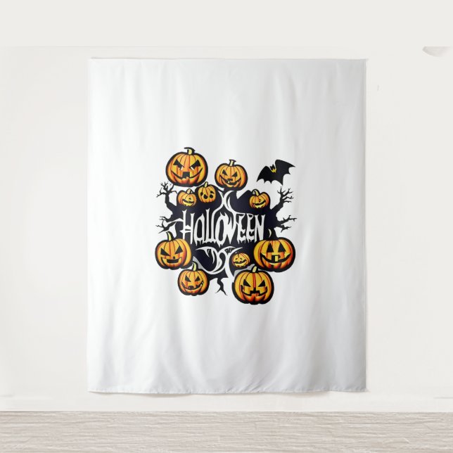 Tapete De Parede Abóboras de Halloween (Frente)