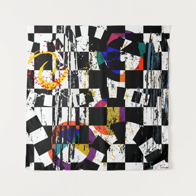 Tapete De Parede abstract background composition, with strokes, spl (Frente)