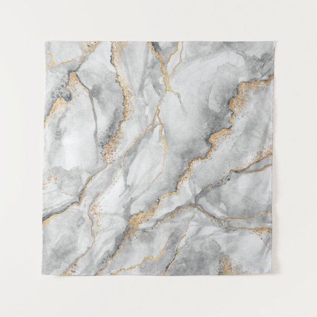 Tapete De Parede abstract background, creative texture of white mar (Frente)