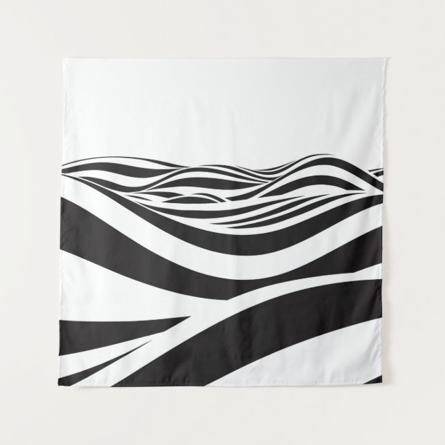 Tapete De Parede Abstract background of waves. 3D optical illusion- (Frente)