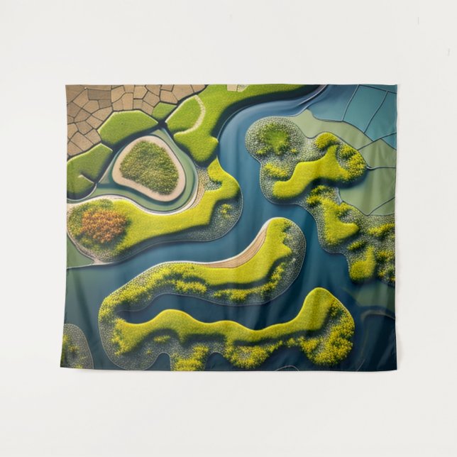 Tapete De Parede Abstract River Estuary (Frente (Horizontal))