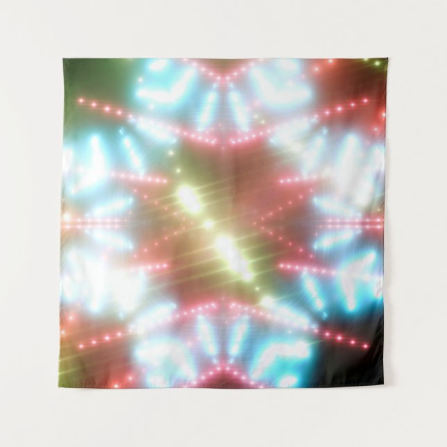 Tapete De Parede abstract shiny neon background with beams and star (Frente)
