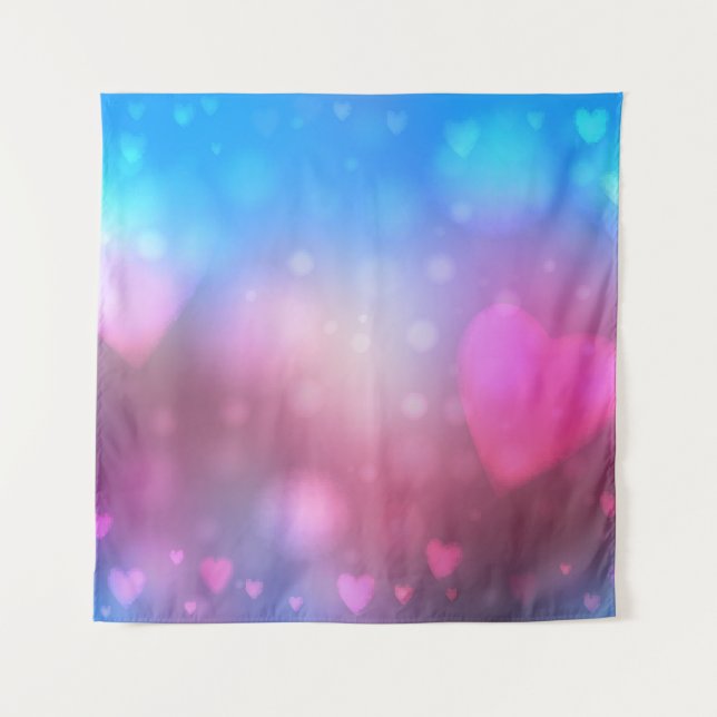 Tapete De Parede Abstract smooth blur blue and pink background with (Frente)