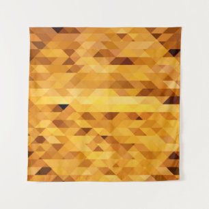 Tapete De Parede Abstrato amarelo-alaranjado digital mosaico poligo