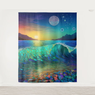 Tapete De Parede Abstrato Azure Seascape