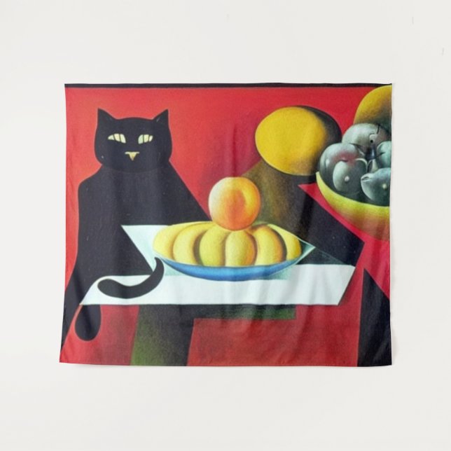 Tapete De Parede Abstrato Black Cat (Frente (Horizontal))