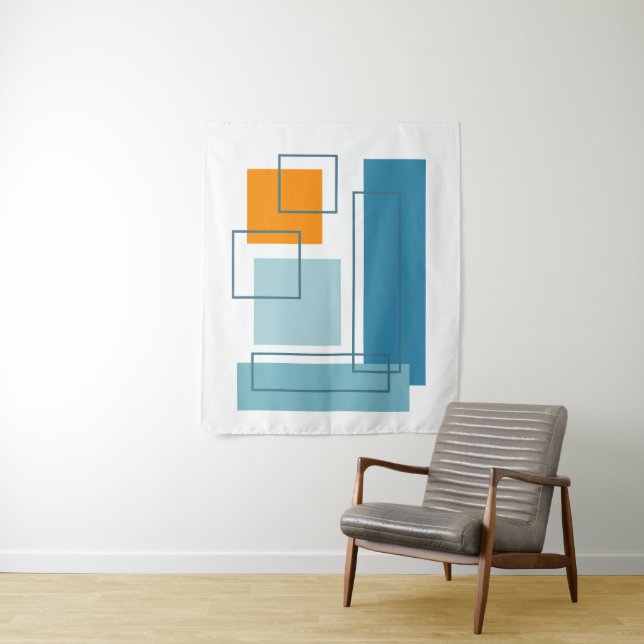 Tapete De Parede Abstrato bloqueia 1 Design geométrico (In Situ)