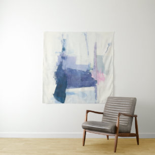 Tapete De Parede Abstrato do interlúdio   no azul